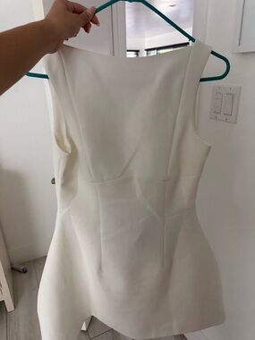 Classic Ivory Sleeveless Mini Dress